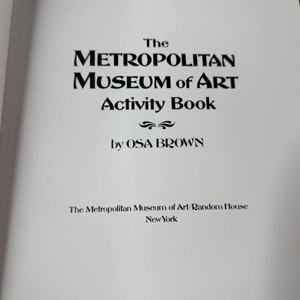 The Metropolitan Museum of Art Activity Book Crafts Games Puzzles 1983 Osa Brown